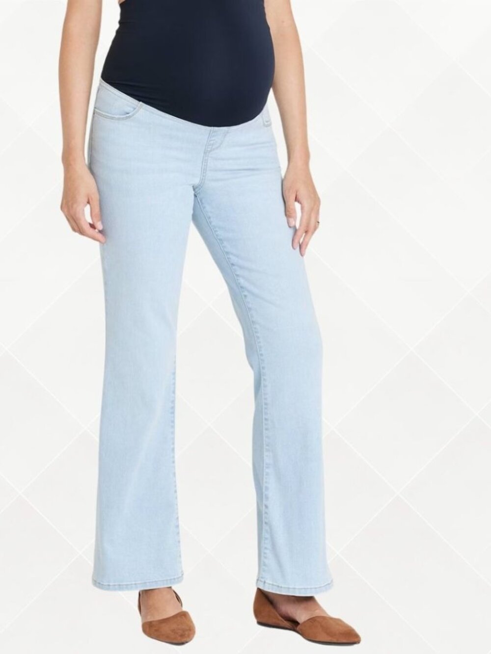 NWT Maternity by Ingrid & Isabel Over-Belly Flare Jeans • Size 2 • MTR-100009